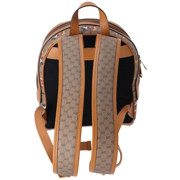 GUCCI x Disney Small Backpack Mickey Mouse Brown Multi GG Supreme - Picture 9 of 9